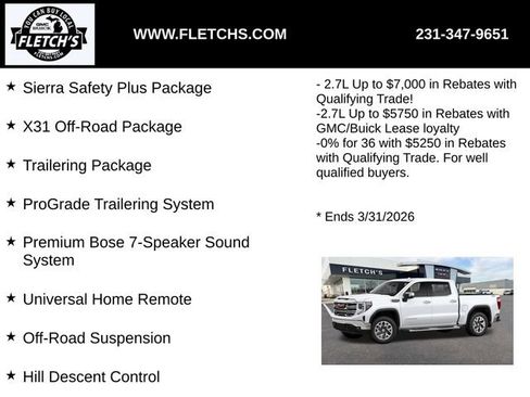 New 2026 GMC Sierra 1500 SLT w/ SLT Premium Plus Package image 3
