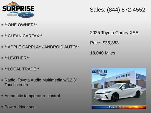 Used 2025 Toyota Camry XSE AWD/4WD image 6