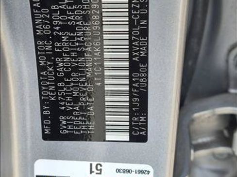 Certified 2020 Toyota Camry LE FWD image 22