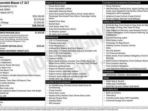 Used 2023 Chevrolet Blazer LT w/ Convenience Package image 6