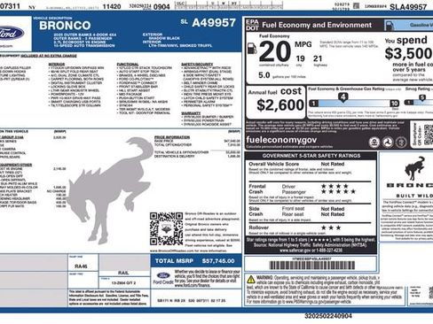Certified 2025 Ford Bronco Outer Banks AWD/4WD image 4