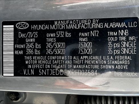 Used 2024 Hyundai Santa Cruz Limited image 43