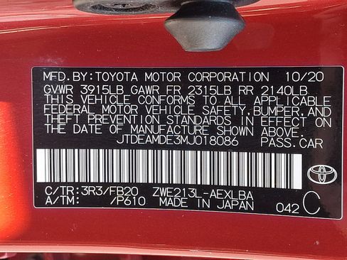 Used 2021 Toyota Corolla LE w/ Carpet Mat Package (TMS) FWD image 28