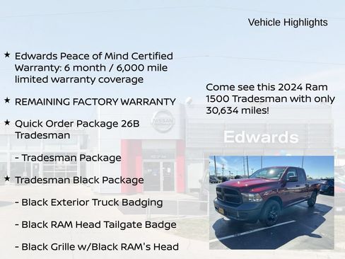 Used 2024 RAM 1500 Tradesman w/ Popular Equipment Group AWD/4WD image 11