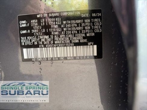 Certified 2025 Subaru Outback Premium image 66