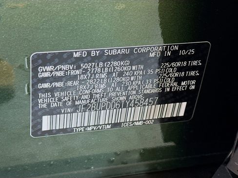 New 2026 Subaru Outback Limited image 42