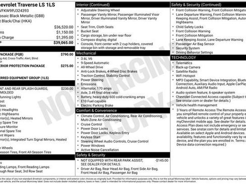 Used 2023 Chevrolet Traverse LS w/ Safety Package AWD/4WD image 4