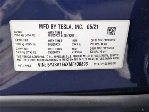 Used 2021 Tesla Model S Plaid AWD/4WD image 23
