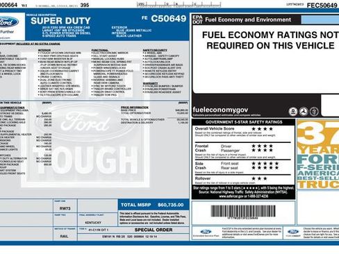 Used 2015 Ford F250 Lariat w/ Lariat Interior Package image 38