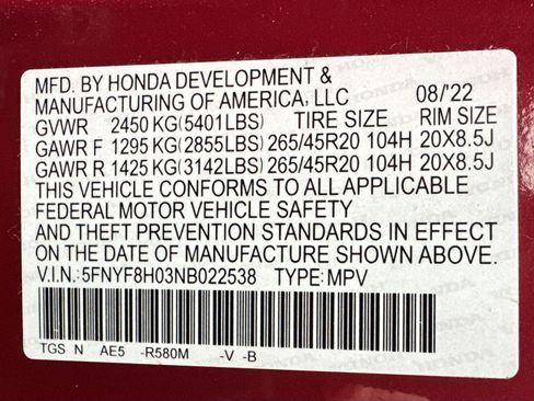 Used 2022 Honda Passport Elite image 48