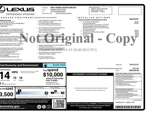 Used 2021 Lexus LX 570 4WD w/ Luxury Package image 3