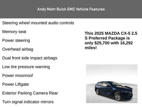Used 2025 MAZDA CX-5 AWD 2.5 S w/ Preferred Package image 8