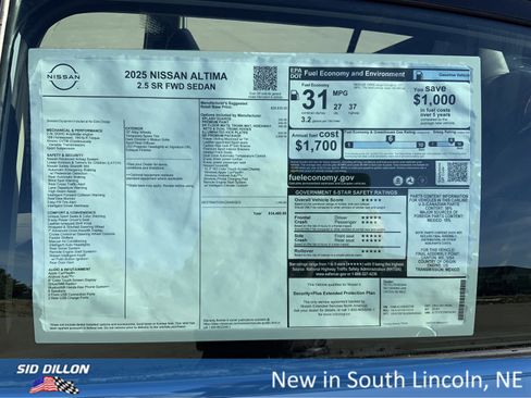 New 2025 Nissan Altima 2.5 SR w/ SR Premium Package image 13