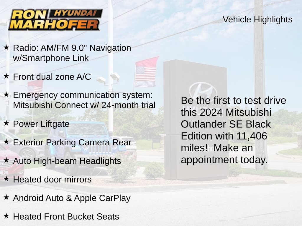 Used 2024 Mitsubishi Outlander SE Black Edition FWD image 2