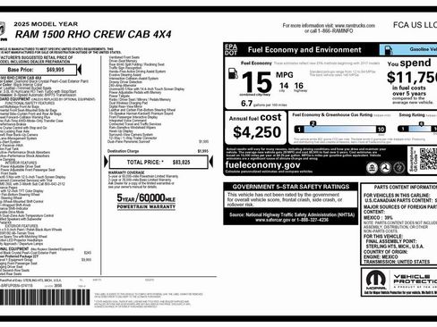 Used 2025 RAM 1500 RHO w/ RHO Level 1 Equipment Group image 4