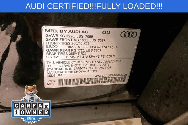 Certified 2024 Audi Q8 e-tron Premium Plus w/ Premium Plus Package AWD/4WD image 35