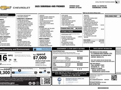 New 2025 Chevrolet Suburban Premier w/ Sun And Tow Package