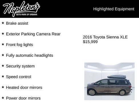 Used 2016 Toyota Sienna XLE AWD/4WD image 3