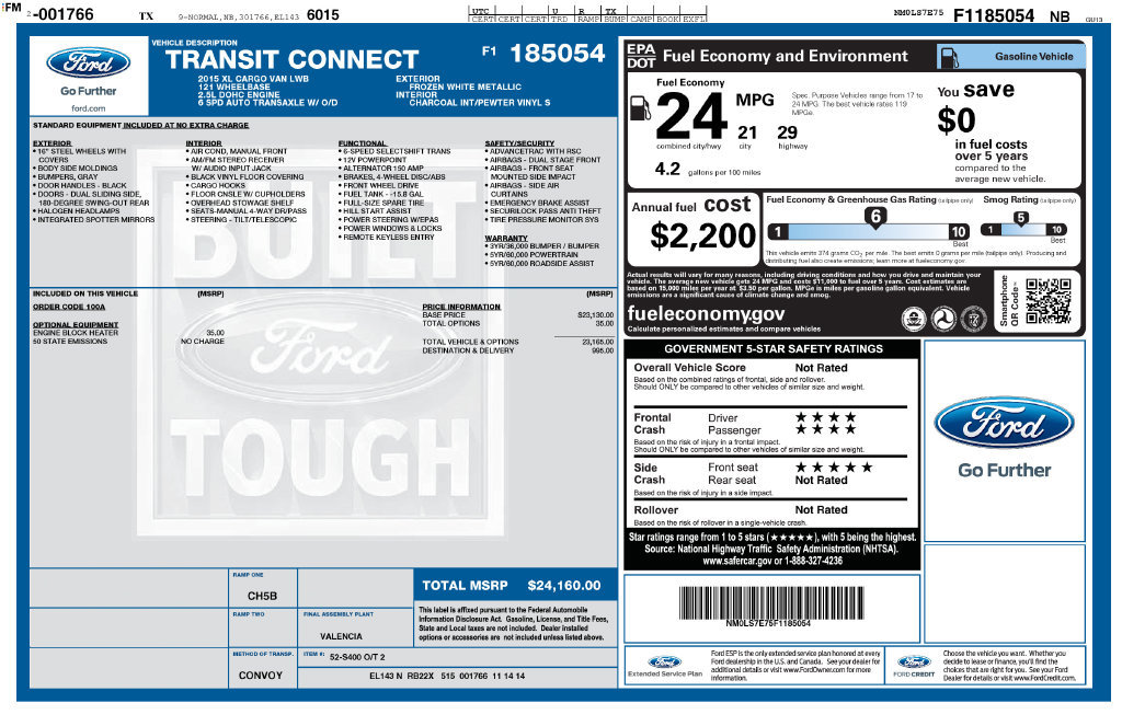 Used 2015 Ford Transit Connect XL FWD image 6