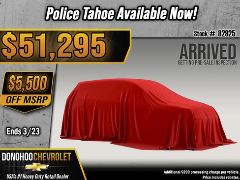 New 2026 Chevrolet Tahoe Police image 1