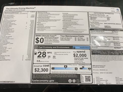 Certified 2025 BMW 230i xDrive Coupe w/ Convenience Package AWD/4WD image 31
