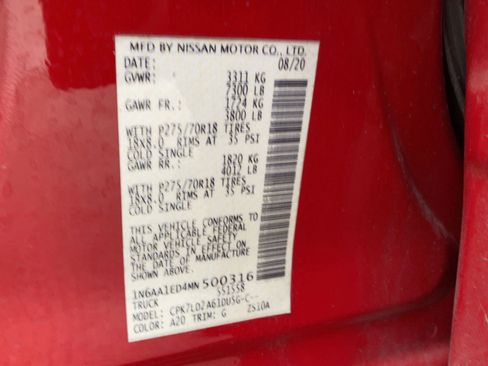 Used 2021 Nissan Titan PRO-4X w/ Pro-4x Convenience Package image 31