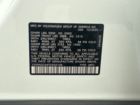 New 2026 Volkswagen Atlas SEL Premium R-Line AWD/4WD image 33