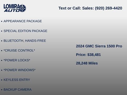 Used 2024 GMC Sierra 1500 Pro w/ Graphite Edition AWD/4WD image 10
