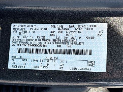 Certified 2019 Ford F150 XLT w/ Equipment Group 302A Luxury image 22