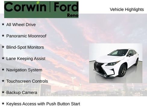 Used 2017 Lexus RX 350 F Sport w/ Cold Weather Package AWD/4WD image 8