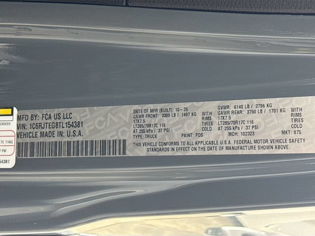 New 2026 Jeep Gladiator Mojave w/ Safety Group AWD/4WD image 33