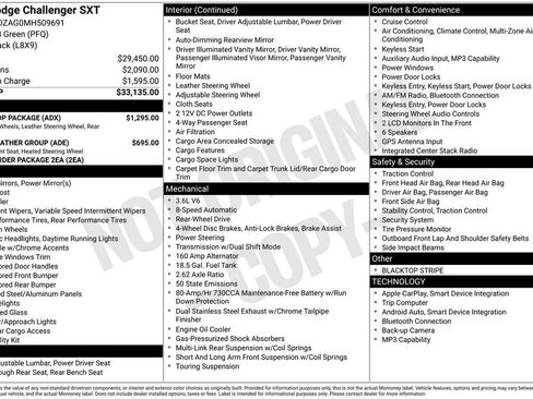 Used 2021 Dodge Challenger SXT w/ Blacktop Package RWD image 3