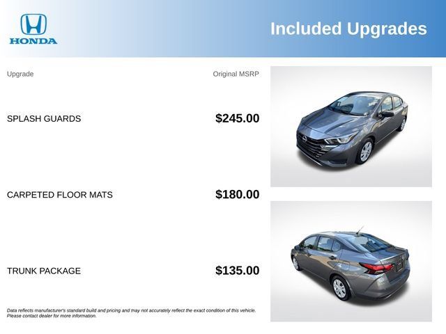 Used 2024 Nissan Versa S w/ Trunk Package FWD image 3