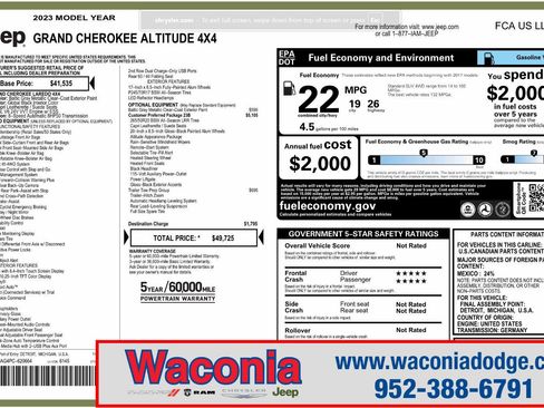 Used 2023 Jeep Grand Cherokee Altitude image 1