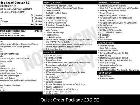 Used 2019 Dodge Grand Caravan SE w/ UConnect Hands-Free Group FWD image 2