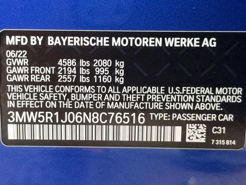 Used 2022 BMW 330i Sedan w/ M Sport Package RWD image 55