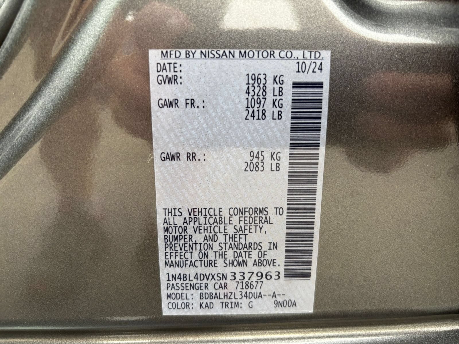 Used 2025 Nissan Altima 2.5 SV FWD image 29