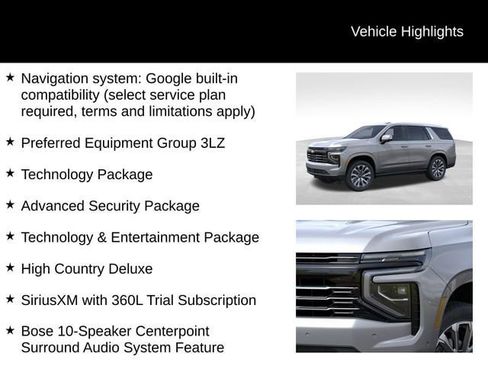 New 2026 Chevrolet Tahoe High Country AWD/4WD image 17
