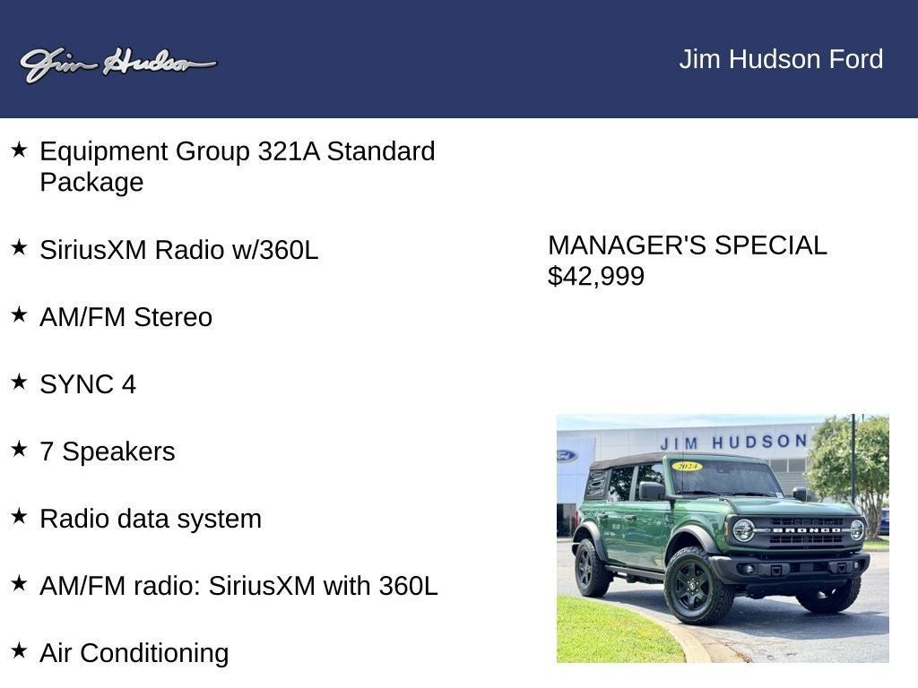 Certified 2024 Ford Bronco Black Diamond AWD/4WD image 12