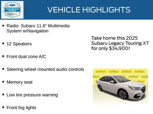 Used 2025 Subaru Legacy Touring XT w/ Popular Package #3 image 35