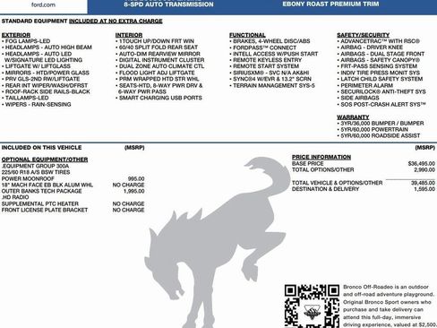 New 2025 Ford Bronco Sport Outer Banks w/ Outer Banks Tech Package+ image 2