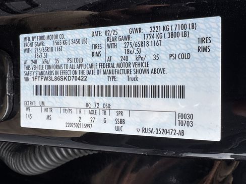 Certified 2025 Ford F150 XLT w/ Equipment Group 301A Standard AWD/4WD image 35