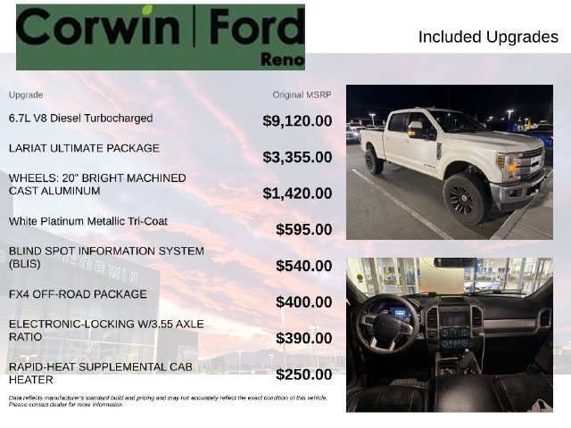 Used 2019 Ford F350 Lariat w/ Lariat Ultimate Package AWD/4WD image 8