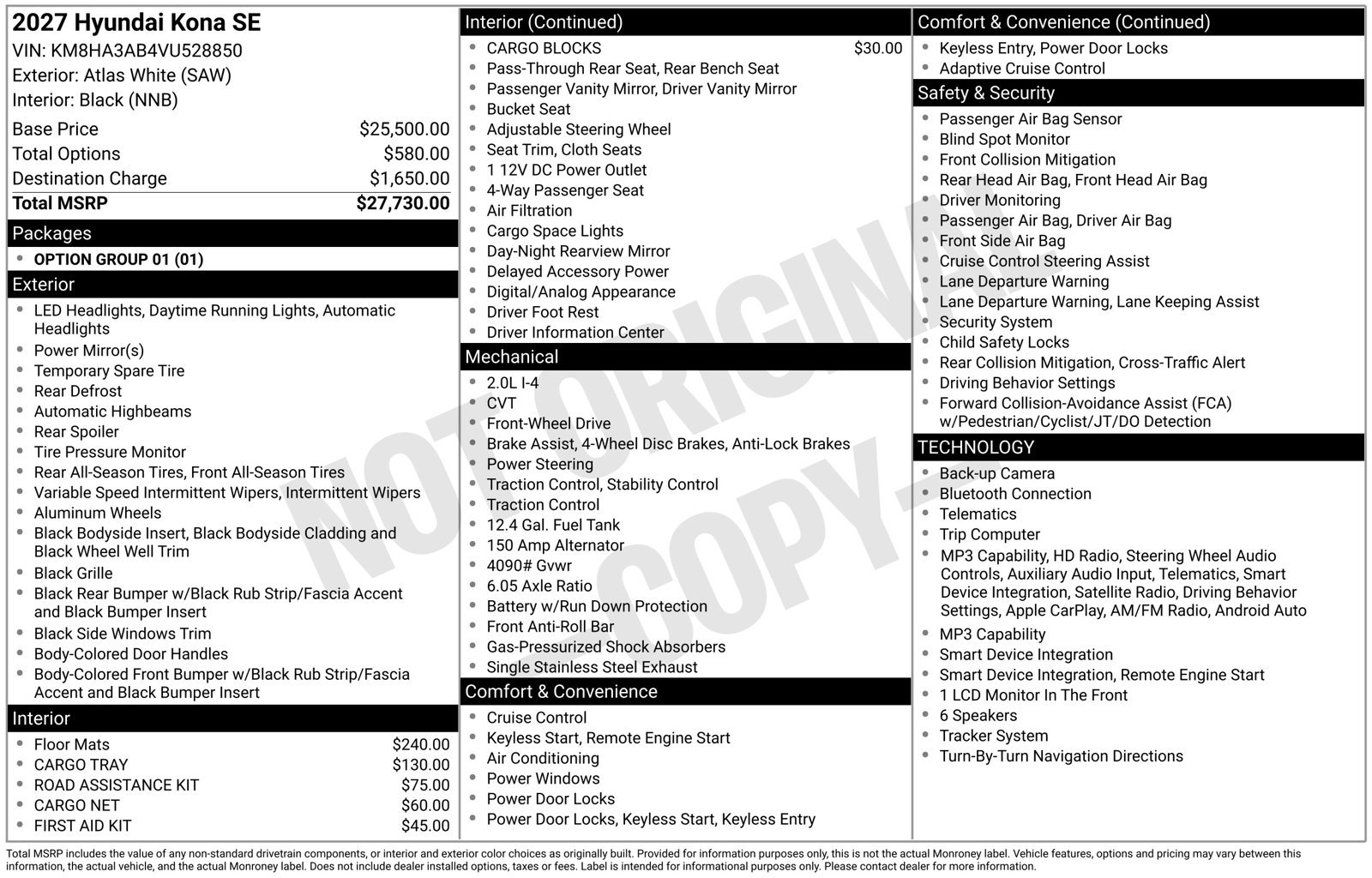 New 2027 Hyundai Kona SE FWD image 25