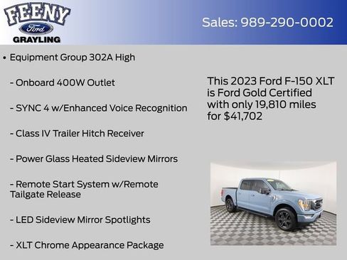 Certified 2023 Ford F150 XLT w/ Equipment Group 302A High image 8