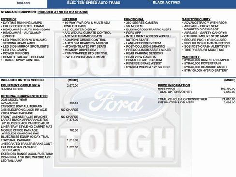 New 2026 Ford F150 Lariat w/ Equipment Group 501A Mid image 2
