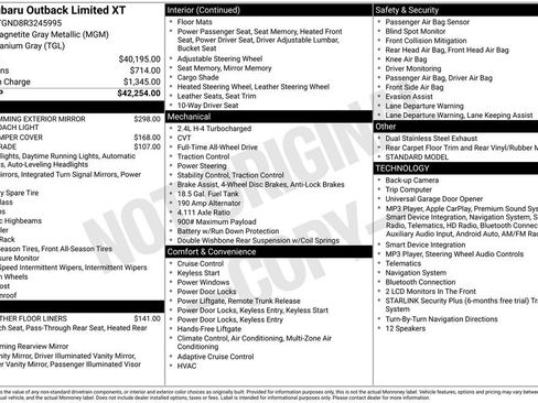 Used 2024 Subaru Outback Limited XT AWD/4WD image 5
