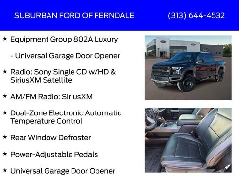 Used 2017 Ford F150 Raptor w/ Equipment Group 802A Luxury image 21