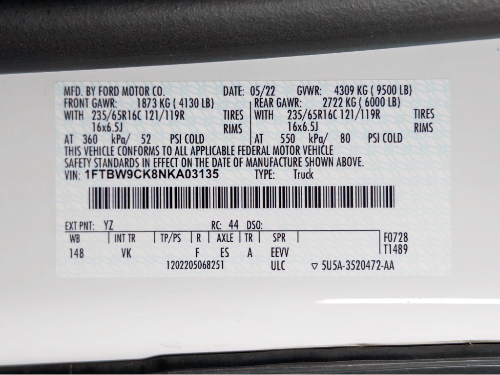 Used 2022 Ford E-Transit Medium Roof w/ Load Area Protection Package RWD image 24