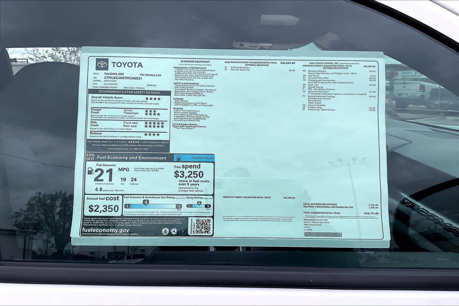Certified 2026 Toyota Tacoma SR5 AWD/4WD image 22